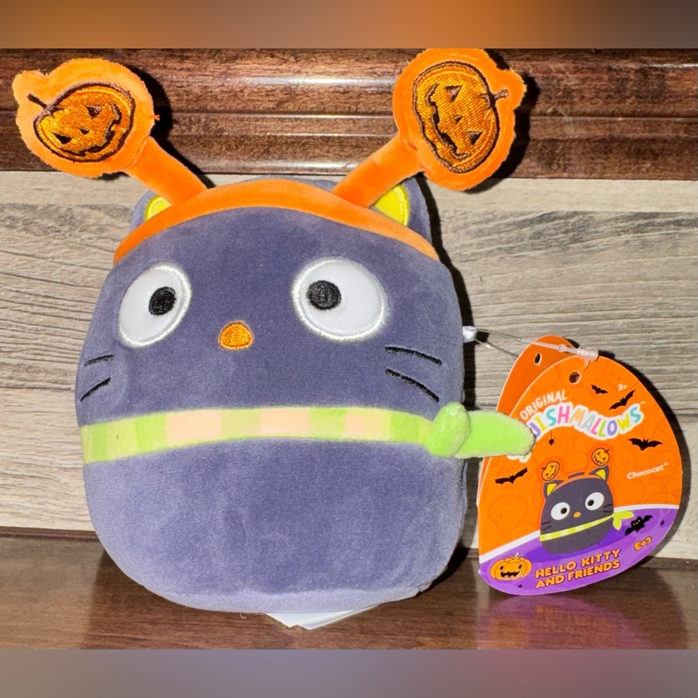 Cute 🥰 Squishmallows Hello Kitty & Friends Halloween Chococat Pumpkin Ears 2025